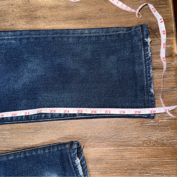 PRPS MEN'S STRAIGHT LEG JEANS  Patched Stretch blue stitched distressed - Picture 9 of 14